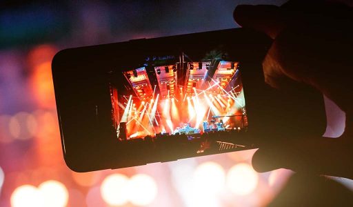 Phone recording a concert